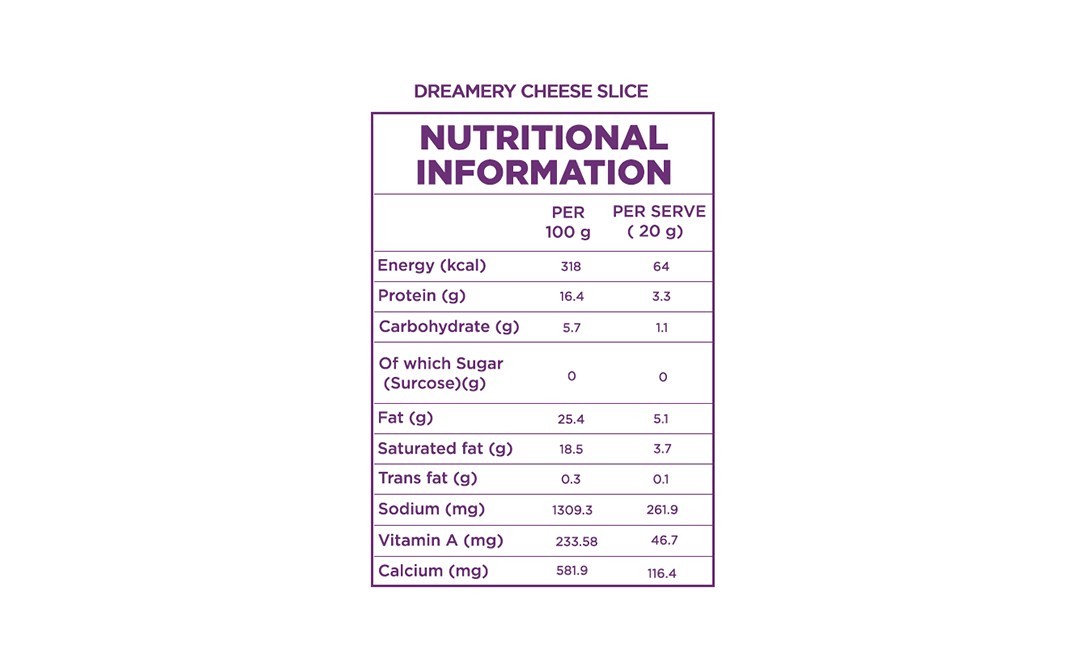Dreamery Cheese Slices    Pack  100 grams